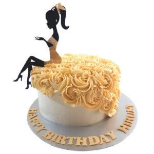 Girl Themed Yellow Cake