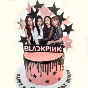 Blackpink themed buttercream cake