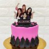 Blackpink printed topper cake