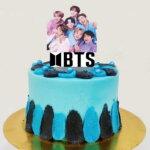 The BTS Printed Topper Cake - 1.0Kg