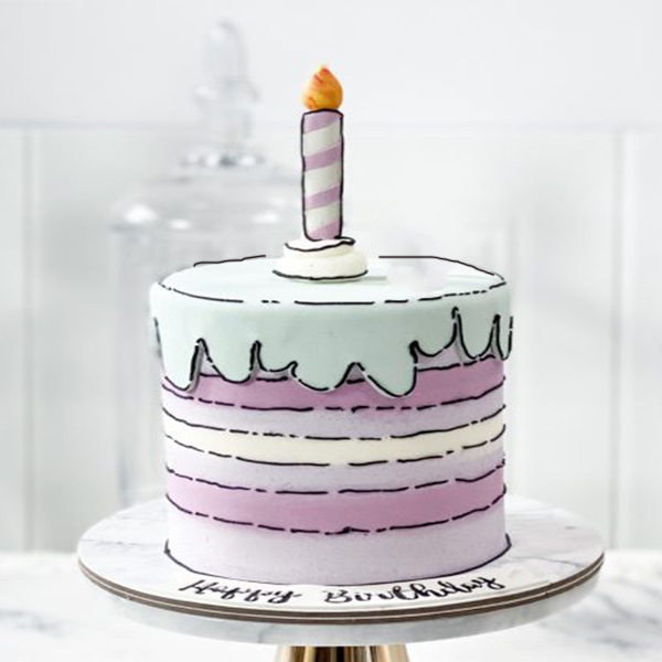 2D Cream 2kg Cake -Cute Monster piping(design provide by customer.) |  Breadwerks