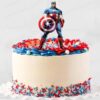 Captain America Printed Topper Cake