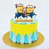Minions Printed topper cake