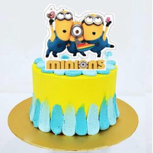 Minions Printed topper cake