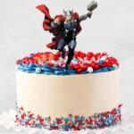 The Thor printed topper cake