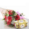 Gerbera Flower bunch with Ferrero Rocher Chocolates