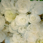 Artificial Silk White Roses - 12 Flowers Bunch