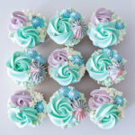 Pastel Green Mix Buttercream Cupcakes - 12 Nos.