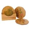 6 pcs wooden cup holder table mat