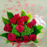 A Blooming Romance - Bunch of Red Roses and Hydrangeas