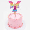 Celebrate every little girl's dream of becoming a princess with this enchanting Barbie Princess printed topper cake!