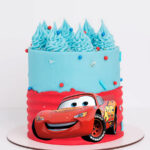 Car Themed Printed Topper Cake
