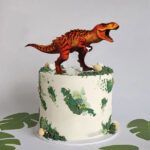 Dinosaur Themed Printed Topper Cake - Tyrannosaurus