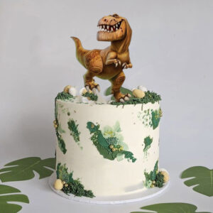 Roar into Your Child's Birthday with a Dinosaur Printed Topper Cake!
