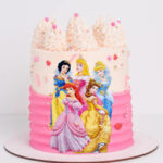 Disney Princesses Printed Topper Cake