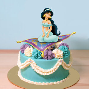 Celebrate your love for Disney's Princess Jasmine with an elegant Jasmine Printed Topper Cake!