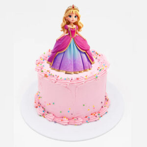 little princess printed topper cake