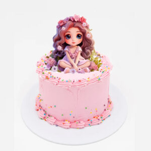 little princess printed topper cake