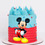 Mickey Mouse Themed Printed Topper Cake