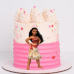 Moana Princess Themed Printed Topper Cake