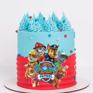 Make your little one's birthday party a Paw-some adventure with this Paw Patrol Printed Topper Cake!