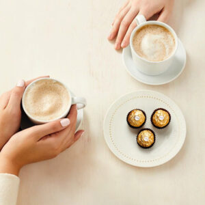 ferrero rocher with coffee