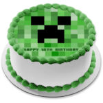 Minecraft Edible Photo Image Cake - 1Kg