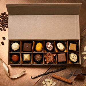 Cafe Kai: 12-Piece Non-Alcoholic Gourmet Chocolate Collection