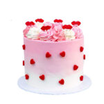 Buttercream Cake with Hearts Design