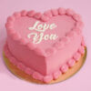 Heart shaped mini buttercream cake