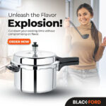Black Ford Pressure Cooker 5L | 7.5L