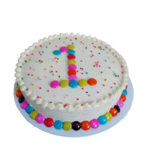 Birthday Cake with Colorful Smarties