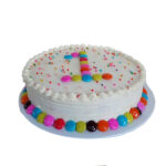 Birthday Cake with Colorful Smarties