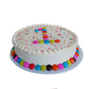 Birthday Cake with Colorful Smarties