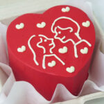 Love Couple Heart Mini Cake