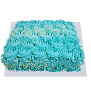 Blue Themed Buttercream Rosset Cake