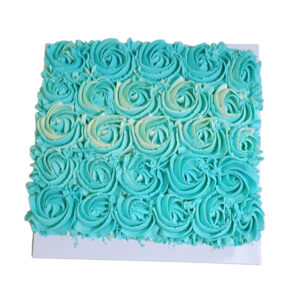 Blue Themed Buttercream Rosset Cake