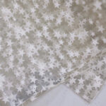 Clear Cellophane Wrap with White design 50cm x 75cm (100 Sheets)
