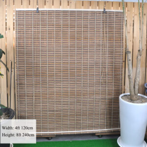 Privacy Window Blinds, Retro Decorative Curtains, Wooden Roller Blinds, Roll-up Reed Shade, With Lifter, Custom Sizes, For Door And Window Partitions, Wall Decorations