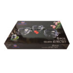 Apple Shaped Glass Bowl - 6 Pcs Set
