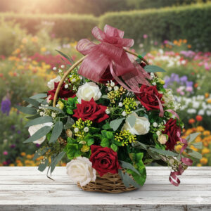 roses adding a touch of freshness and depth