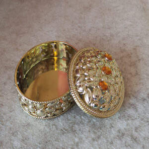 Gold Vintage Plastic Party Gift Boxes, Oval Wedding Cake/Favor Candy Containers