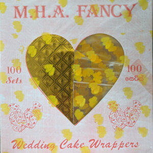 3 in 1 Gold Color cake wrapping paper 100 sets pack