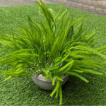 Artificial Grass Plant in Cement Pot: A Timeless Touch of Green - 12 inch