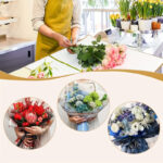 Waterproof Flower Wrapping Paper Set - 5 Different Colors 100 Sheets