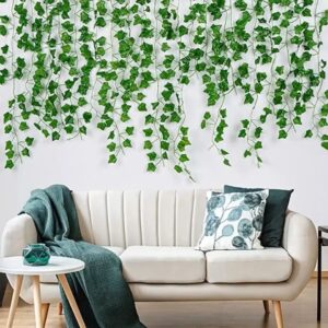 Leaves with varying shades of green