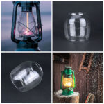 Hurricane Chimney Clear Glass Oil Lamp Chimney for Decorations