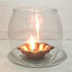 Transform your space with the soft, glowing light filtered through our decorative oil lamp glass chimney.