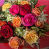 A delightful assortment of fresh roses in varying hues