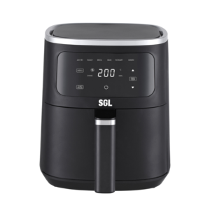 This sleek and efficient air fryer uses hot air circulation to cook your food to crispy perfection with little to no oil.